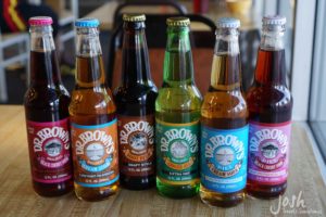 A variety of Dr. Brown's sodas at Bagelmania deli in Las Vegas.